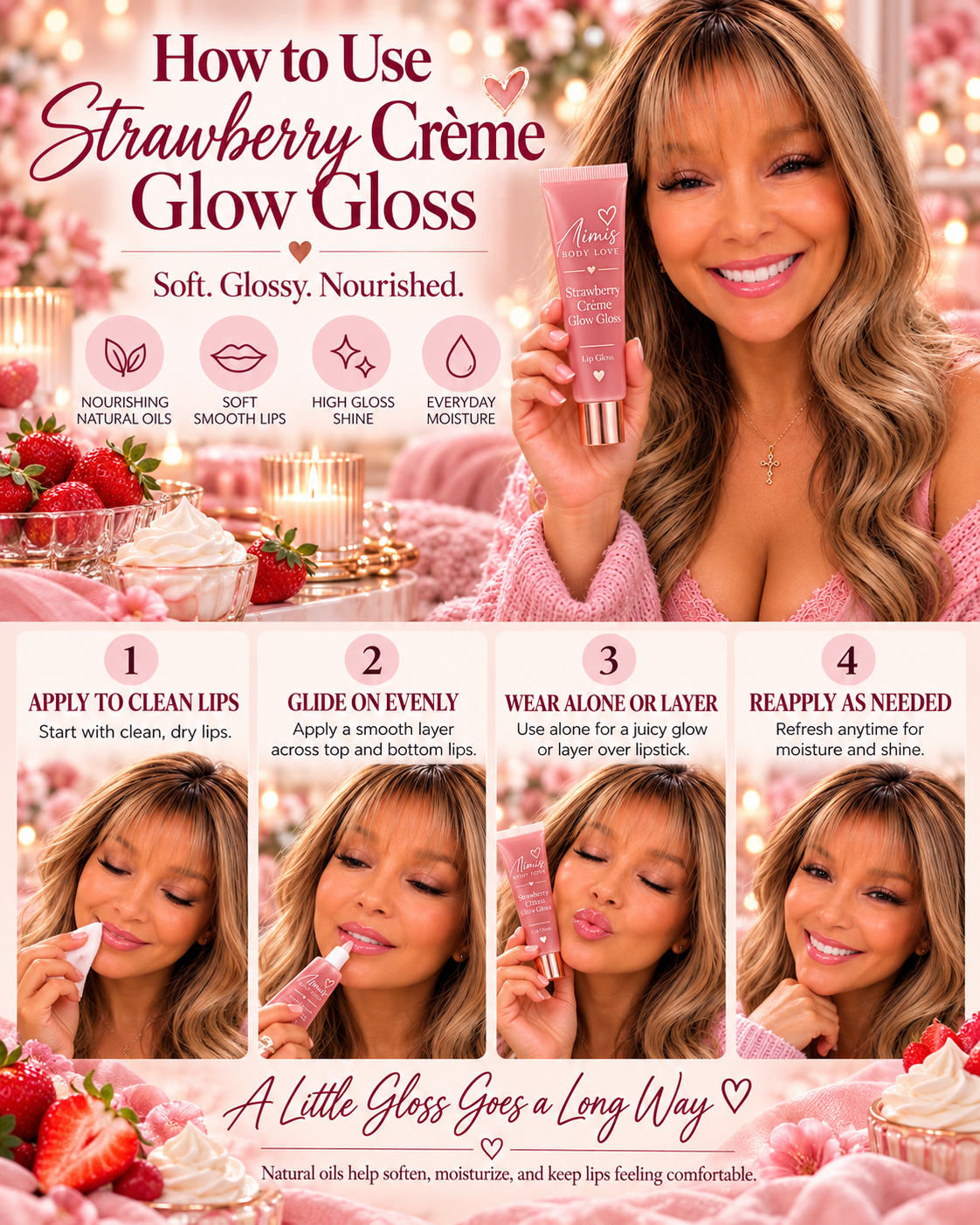 Strawberry Crème Glow Gloss
